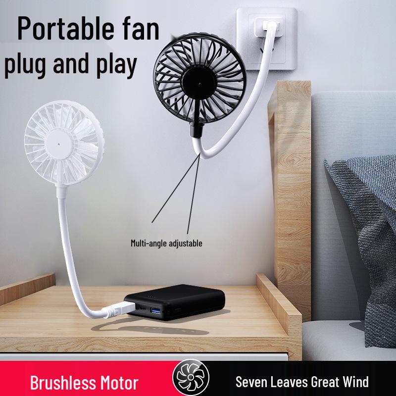 USB Brushless Motor Portable Silent Fan - Strong Wind, Compact Desktop Carry-on, Ideal for Dormitories