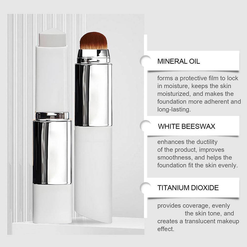 2-in-1 Color-Changing Foundation Stick Liquid Lightweight Moisturizing Brightening for All Skin Types less