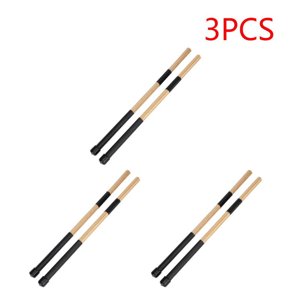1-5Pair 40cm Drumming Sticks Brush Professional Bamboo Percussion Drum Stick Brushes  Musical Instrument Rod Accessories Parts