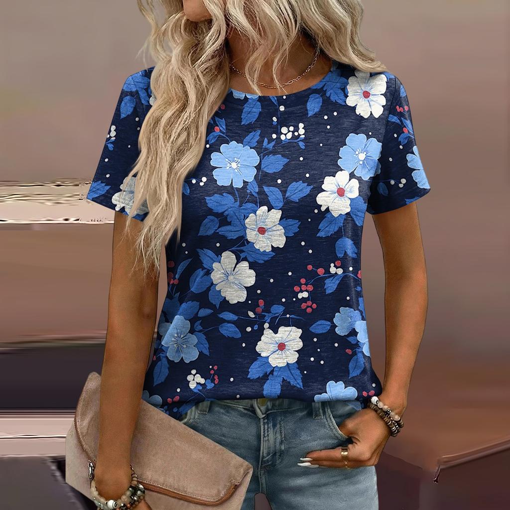 Women's Loose-Fit Fashionable Casual Printed T-Shirt