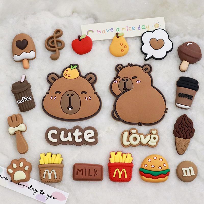 Capybara Cartoon DIY Stickers & Buckles: Jewelry, Phone, Cup, Shoe, Fridge, Car Decor