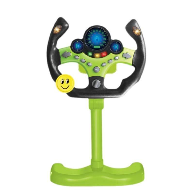 Realistic And Educational Steering Wheel Toy For Kids With Flashing Lights And Sound