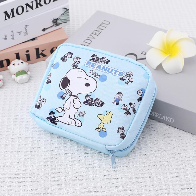 Snoopy Characters Storage Pouch With Multipurpose Oxford Fabric For Girls And Travelers