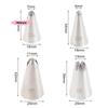 M-1/4Pcs Stainless Steel Cake Decorating Tips Flower Icing Piping Nozzle for Cupcake Cream Pastry Confectionery