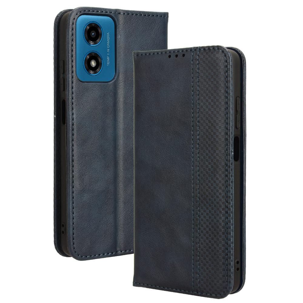 For Motorola Moto G04 4G/G04s 4G/G24 4G/G24 Power/E14 4G Leather Case Retro Wallet Flip Phone Cover