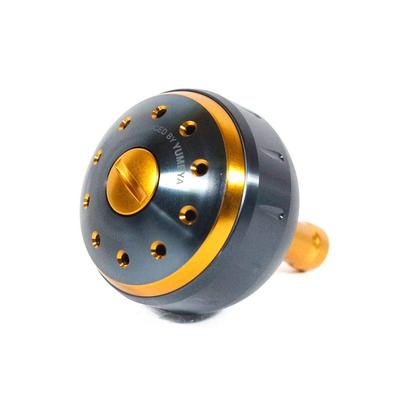 Genuine Shimano Yumeya Aluminum Round Power Handle for Type A M Knob Reels Knob, Black/Gold, (Product Code 26279)