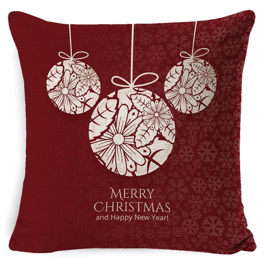 Christmas Pillowcase Home European Linen Sofa Cover Cushion Cushion Pillowcase Back Cushion