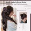 Synthetic Ribbon Banana Clip Ponytail Pleated Bow Pony Tail Hair piece  for Women