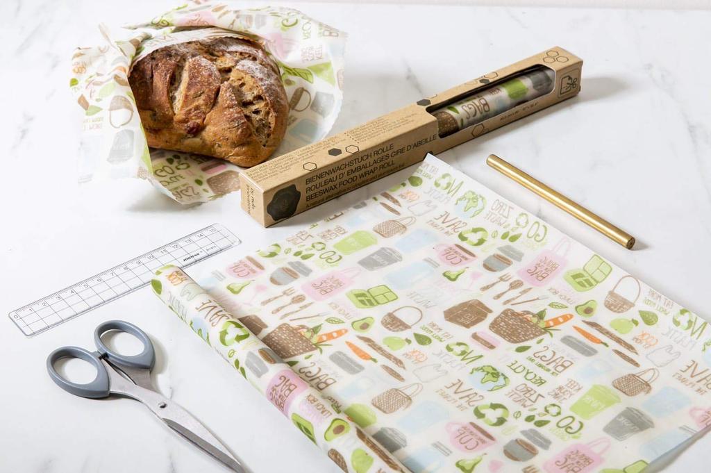 NUTS Beeswax Wrap Roll Zero Waste Beeswax Wrap Beeswax Roll Type Cuttable Cotton Organic Cotton Reusable Food Preservation Breathable Long Lasting Can