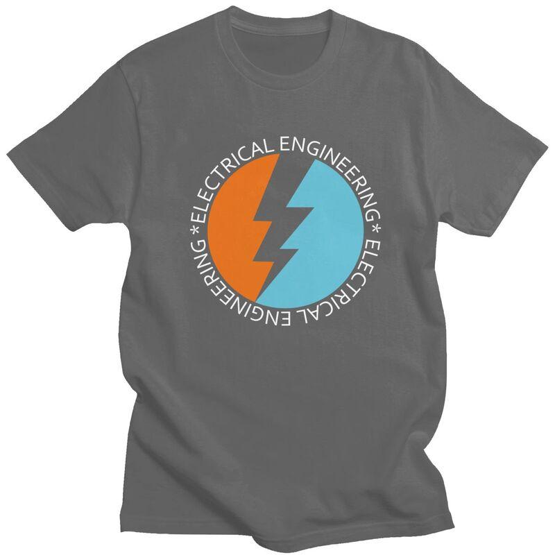 Custom Electric Engineer Tshirt for Men Short Sleeve Casual T Shirt Cool Electrician Gift Tshirts Loose Fit 100 Cotton Tees