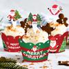 Christmas Cupcake Wrappers Merry Christmas Decorations For Home Xmas Ornaments Decor Navidad Kerst New Year Gift Decor 2025