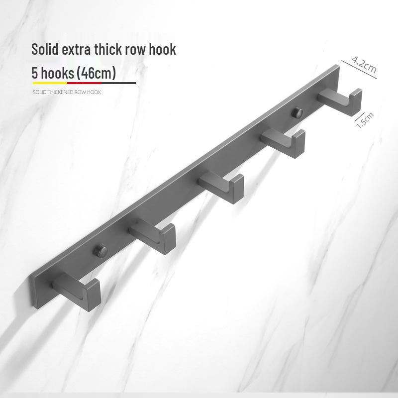 Space-Saving Aluminum Door & Wall Hook for Coats and Hats