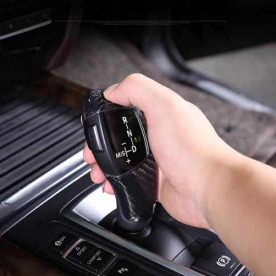 For BMW F30 F20 X3 X4 3 4 5 Series Real Carbon Fiber Gear Shift Knob Cover Trim