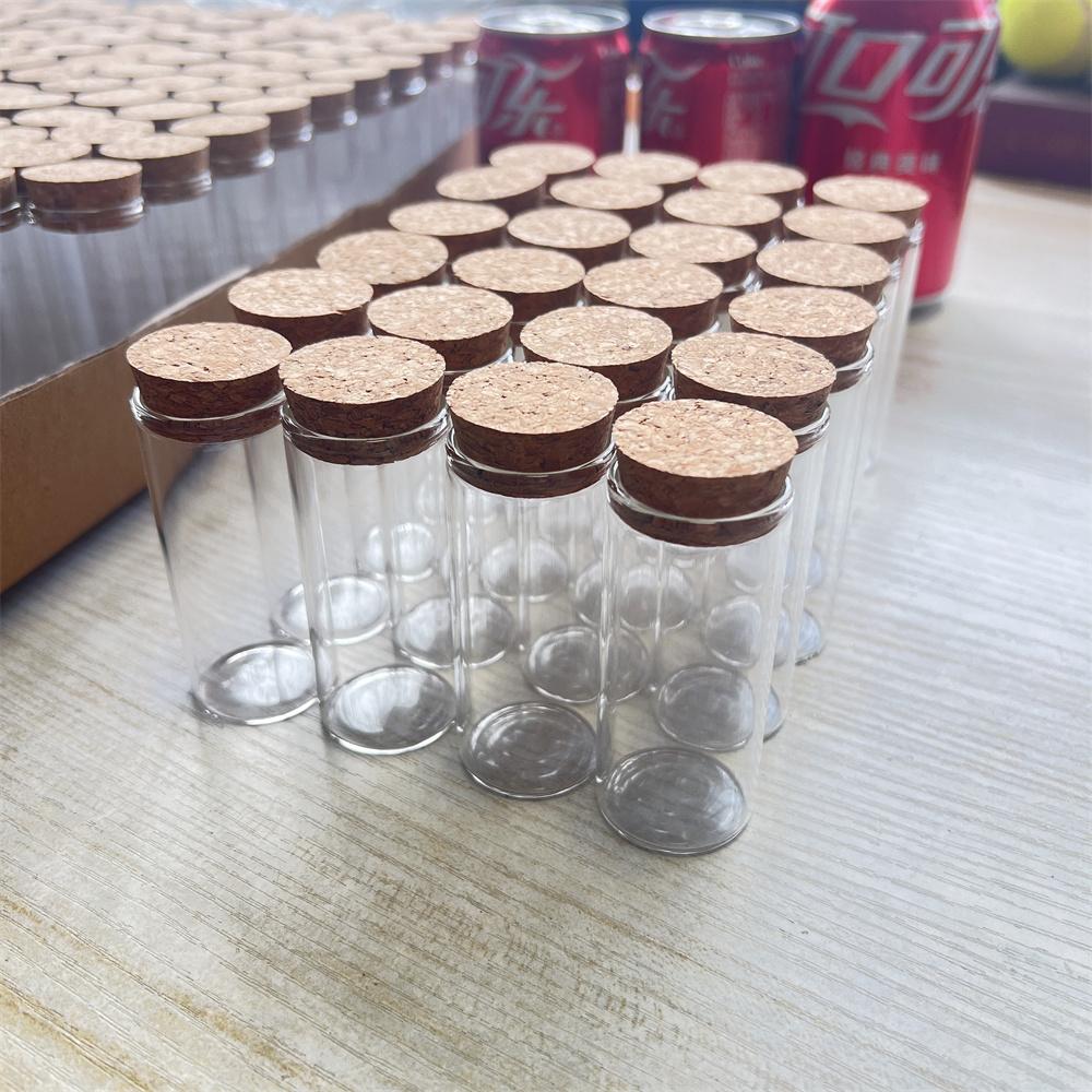 15/36/56 Pcs 30ml Candy Glass Bottles Cork 25x30x70mm Tiny Test Tube Dragee Jars Mini Containers DIY Wedding Gift Wishing Vials