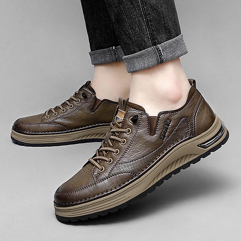 Men's Black Korean Style Casual Sports Board Shoes - Autumn/Winter Fashion