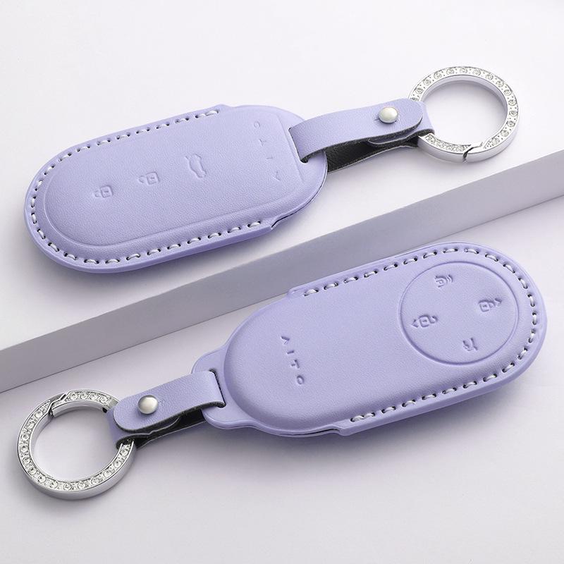 AITO M5/M7/M9 Leather Car Key Case Shell with Buckle