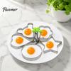 Kitchen Utensils for Breakfast 3 Pcs Stainless Steel Egg Rings, Non-stick Fried Moulds, Round/Star/Flower/Heart/Mouse Home Tools Shaped Ring Mold Eggs