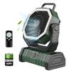 LED Light Camping Fan Movable Wireless Air Circulators Outdoor Ventilador with Hook