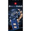 POEDAGAR Reloj Deportivo de Lujo para Hombre Cronógrafo Impermeable Luminoso Moda Reloj Calendario Correa de Silicona Relojes de Cuarzo