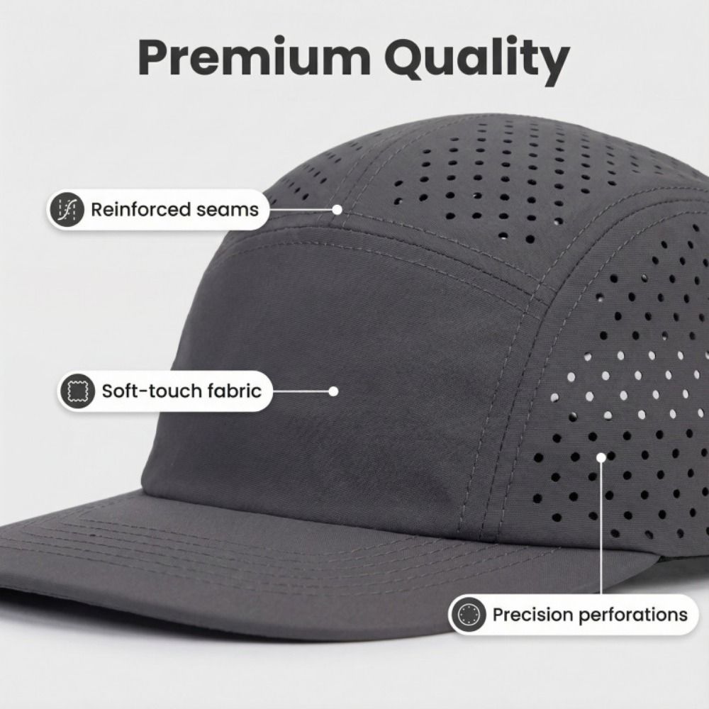 Quick Drying Running Cap 5-panel Sun Hat Ventilated Baseball Cap Outdoor Sports