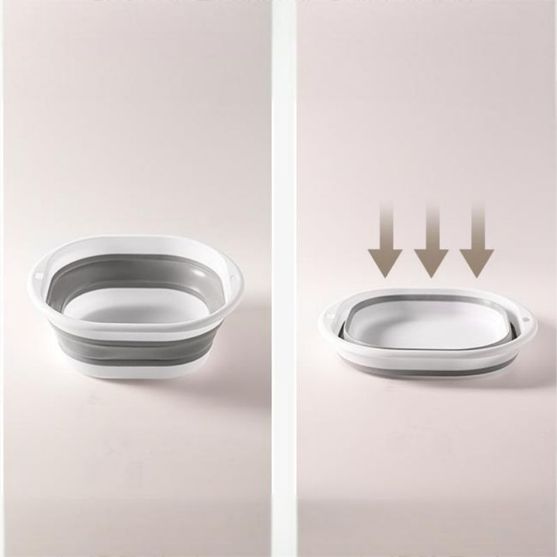Large Foldable Portable Plastic Compression Washbasin, Suitable For Home, Travel Laundry, Washing Vegetables
