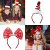 Spiral Christmas Tree Shape Hair Hoop Cute Bowknot Star HOHOHO Hair Holder Christmas Party Headwear for Teenagers