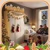 Handbuilt Large Christmas Cake House Cardboard Outfits with Lights, Cardboard Cake Village Decor for Christmas Party Games Handb