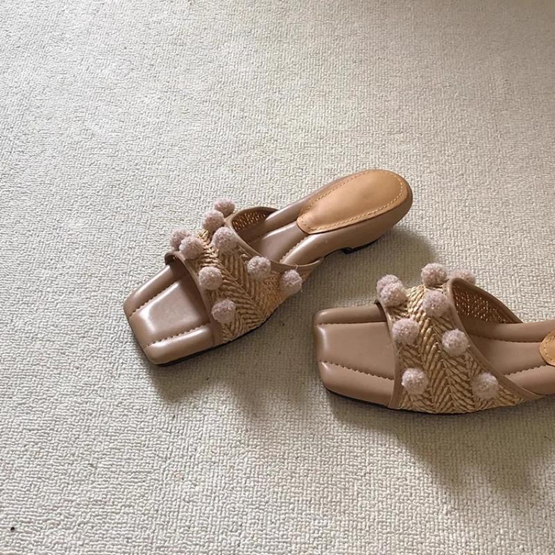 Fashion Women Heeled Slippers Summer Designer Fashion Shoes Elegant Cozy Dress Woman Sandals 2025 Brand Trend Walking Zapatillas Female