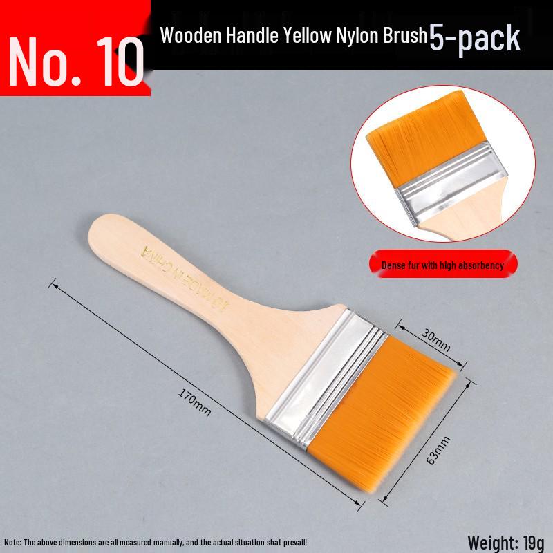 Nylon Soft Bristle Industrial Paint & Art Brush - Small BBQ & Lab Use