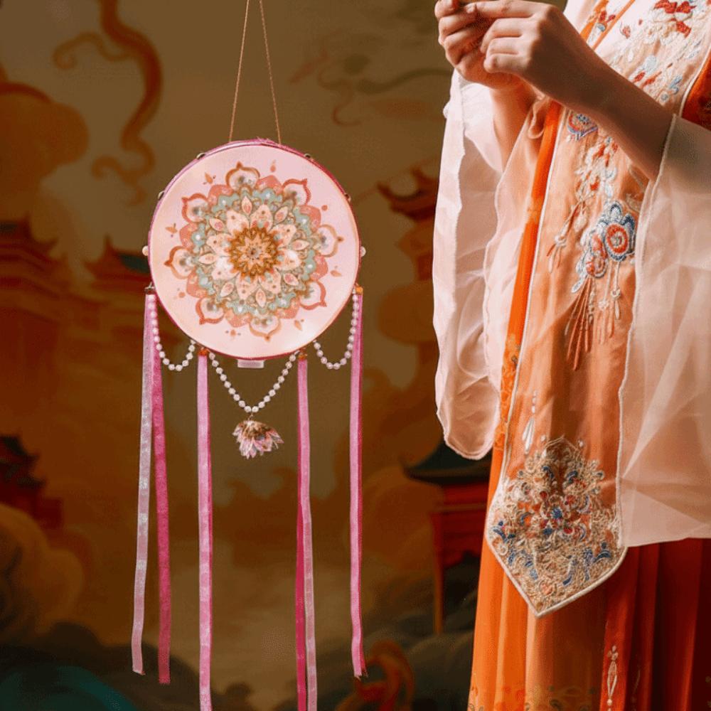 Handmade Chinese DIY Lantern Portable Glow Handheld Lantern  Festival Celebration