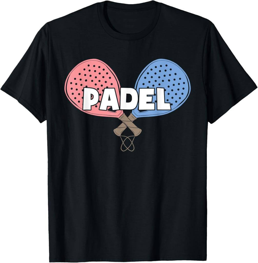 Padel Paddle Tennis Racquet Ball Vintage Colors TShirt Cotton Casual Sports Street Couple Clothes Streetwear Mens T Shirts