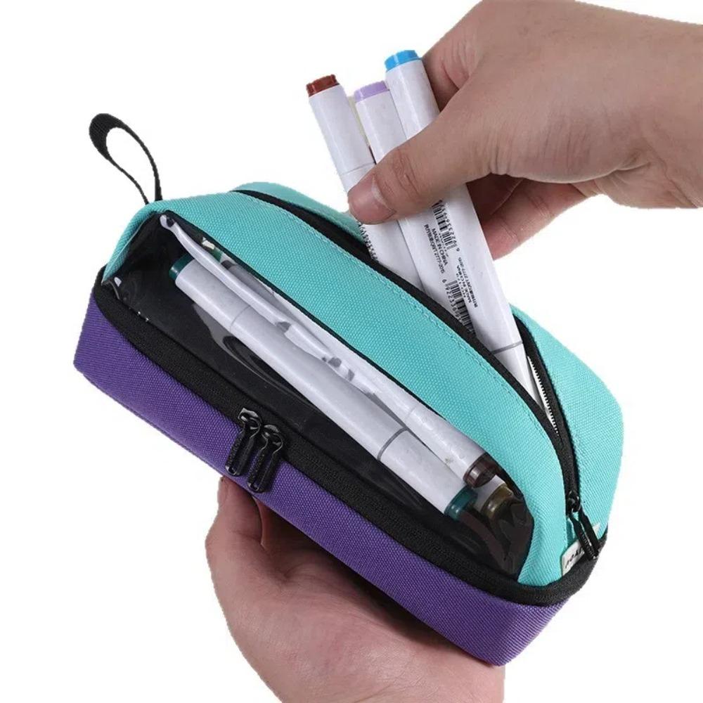 Multi Layer Pen Pouch Large Capacity Pencil Case Personality Makeup Storage Bag  Office Supplies