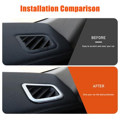 2Pcs For Land Rover Discovery 4 LR4 ABS Silver Dashboard Air Conditioning Vent Frame Cover Trim For Range Rover Sport 2010-2013