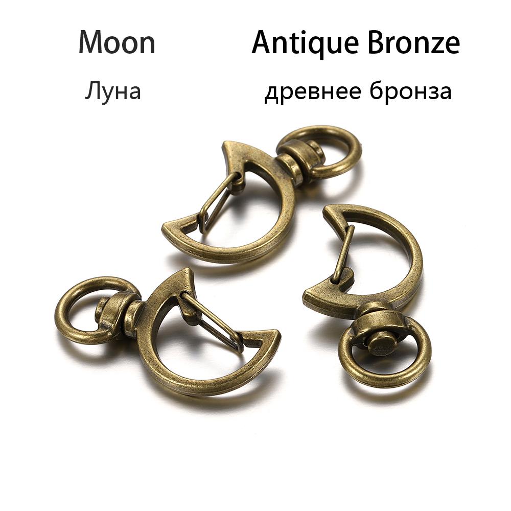 10Pcs/Lot Mix Color Keychain Moon Dog Cat Dolphins Cloud Heart Key Chain DIY For Jewelry Making Findings Accessories Supplies