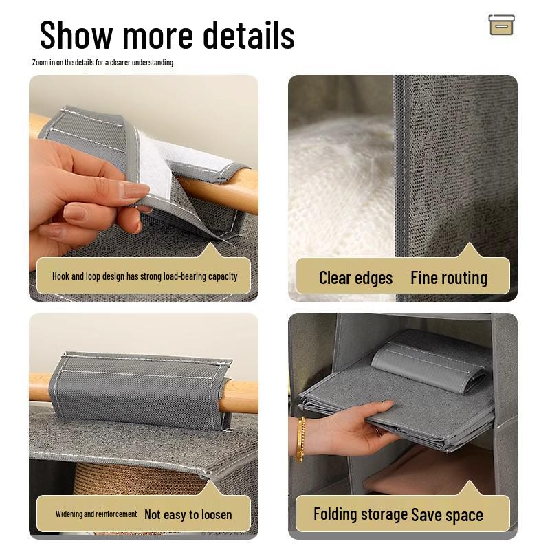 Foldable Three-Dimensional Dustproof Hanging Wardrobe Organizer for Multi-Layer Underwear and Panties Storage