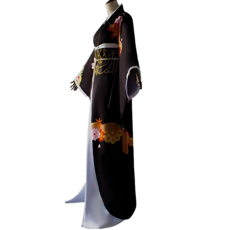 Ensemble complet de cosplay Kimono féminin Muzan Kibutsuji de Demon Slayer, Tenue de jeu de rôle Anime Style Ancien
