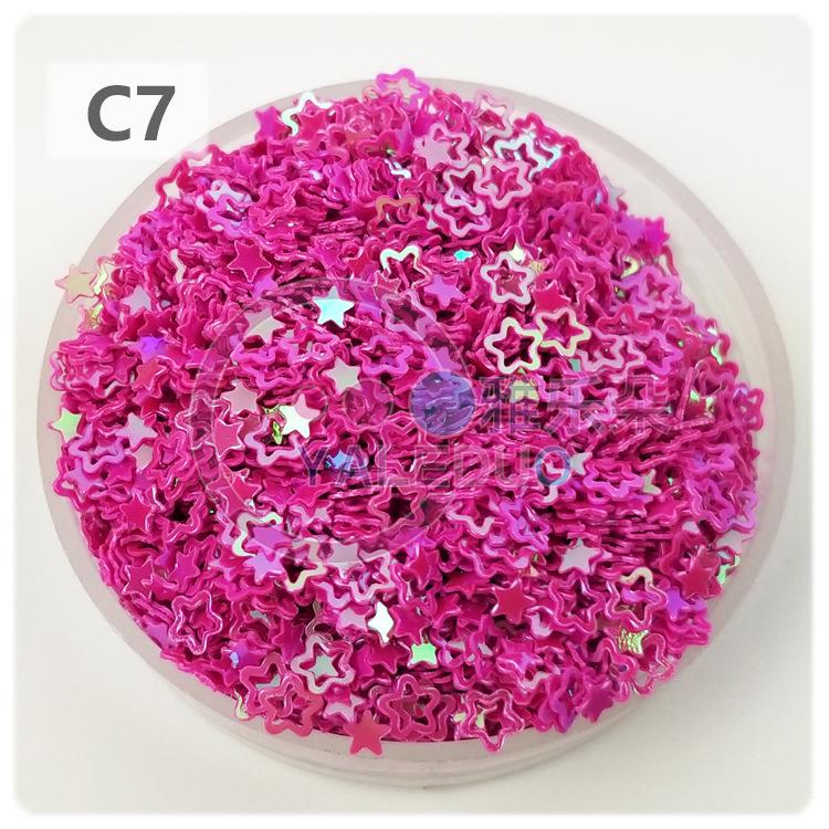 

Переливающиеся пайетки-пентаграммы 4 мм для макияжа, нейл-арта, чехлов для телефонов и изготовления украшений 20g/pack