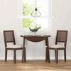 VidaXL Dining Chairs Cushions 2 Pcs Brown Solid Rubberwood, Dining Chair, Chair, Living Room Chair, Chairs At 4102476