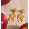 Eetit Ocean Style Stainless Steel Metal Shell Drop Dangle Earrings Summer Beach Popular Golden Statement Jewelry Prevent Allergy