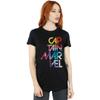 Marvel Womens/Ladies Captain Marvel Galactic Text Cotton Boyfriend T-Shirt