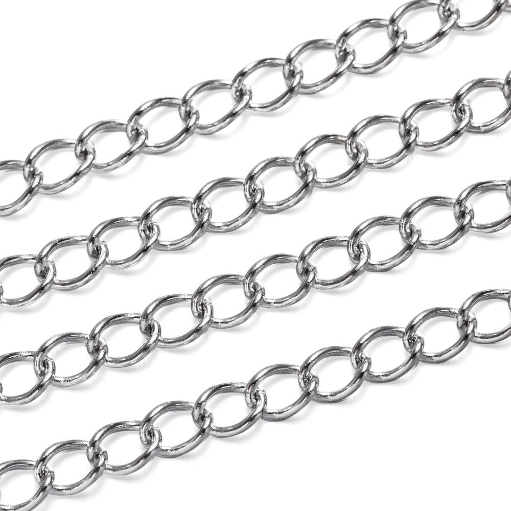 5Meters Never Fade Stainless Steel Multi Styles Necklace Chains for DIY Bracelet Chain Jewelry Making Findings Accessories