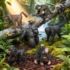 Realistic Animal Model Toy Set: Gorilla, Mountain Monkey, Squirrel Monkey, Baboon, and Hairy Monkey
