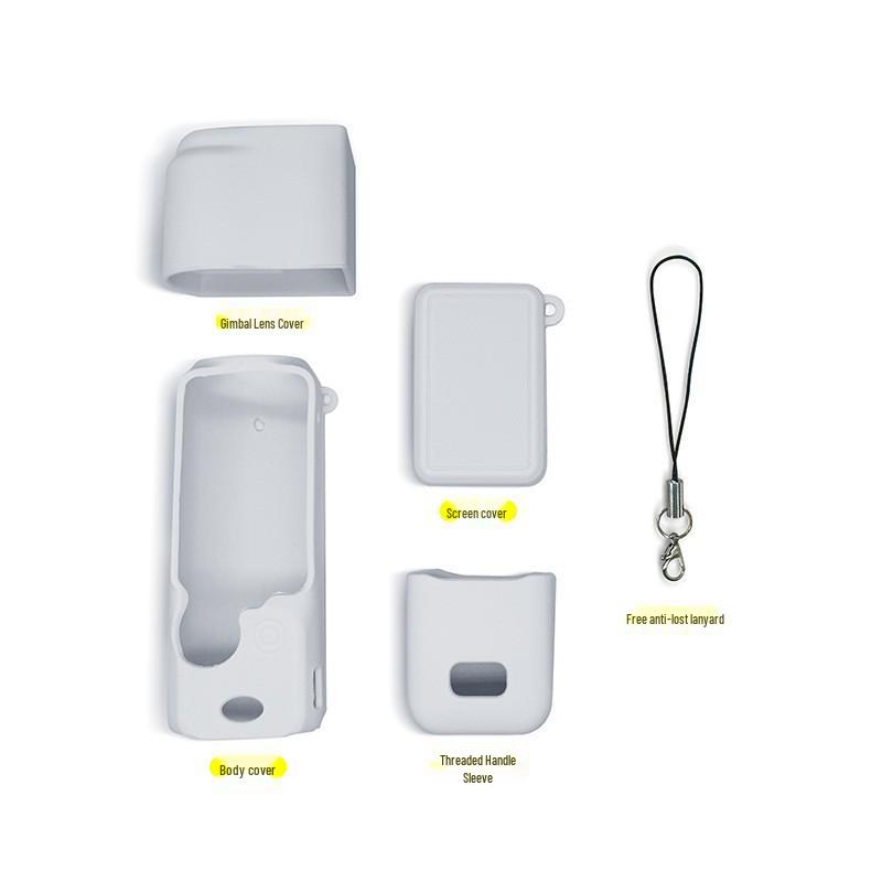 Custodia in Silicone e Copri Obiettivo per DJI OSMO Pocket 3: Accessorio di Protezione Antipolvere e Antiurto