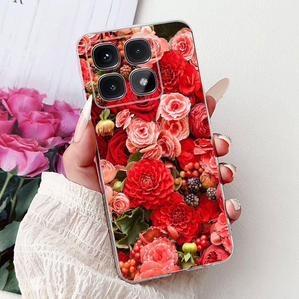 Clear For Xiaomi 14T Case Cover Luxury Cute Cat Fashion Flowers Funny Cool Painted Soft Phone Case 2406APNFAG