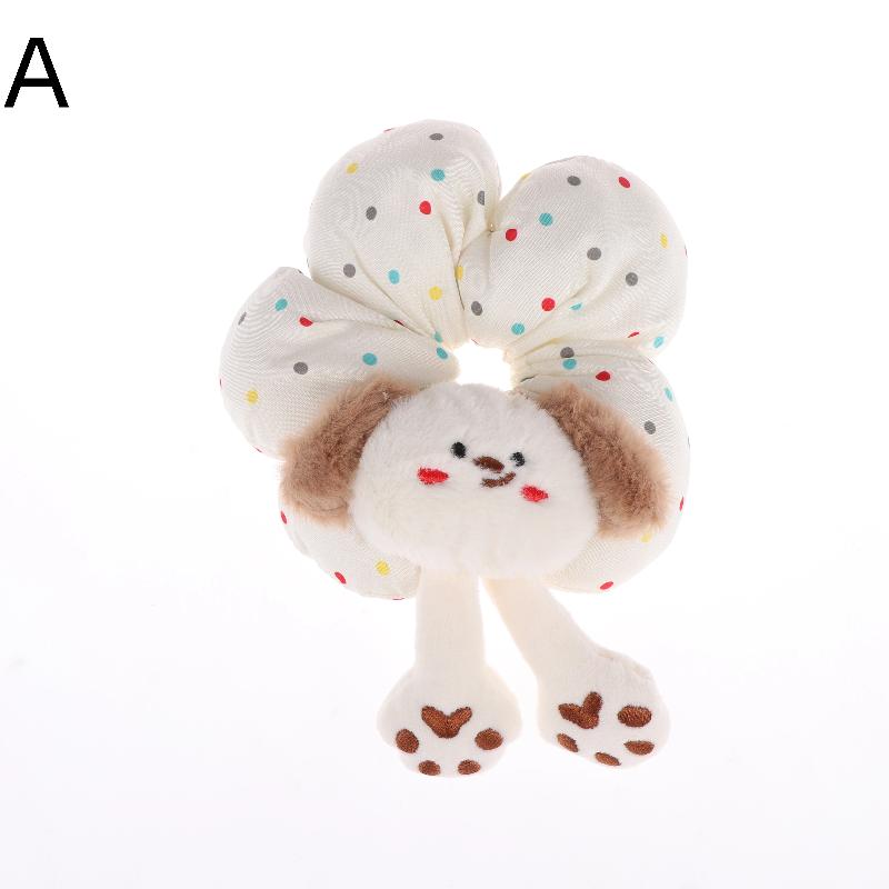 

Хлопок 3D Мультяшное Животное Цветок Большая Резинка Щенок Веревка для Волос Завязка для Волос Милый Цветок Аксессуар для Волос