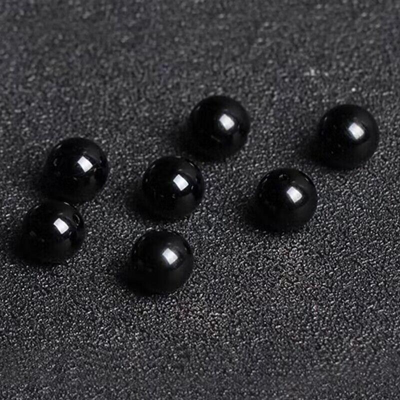 Crystal Faux Obsidian Agate Beaded Bracelet: DIY Glass Round Light Bead Accessories