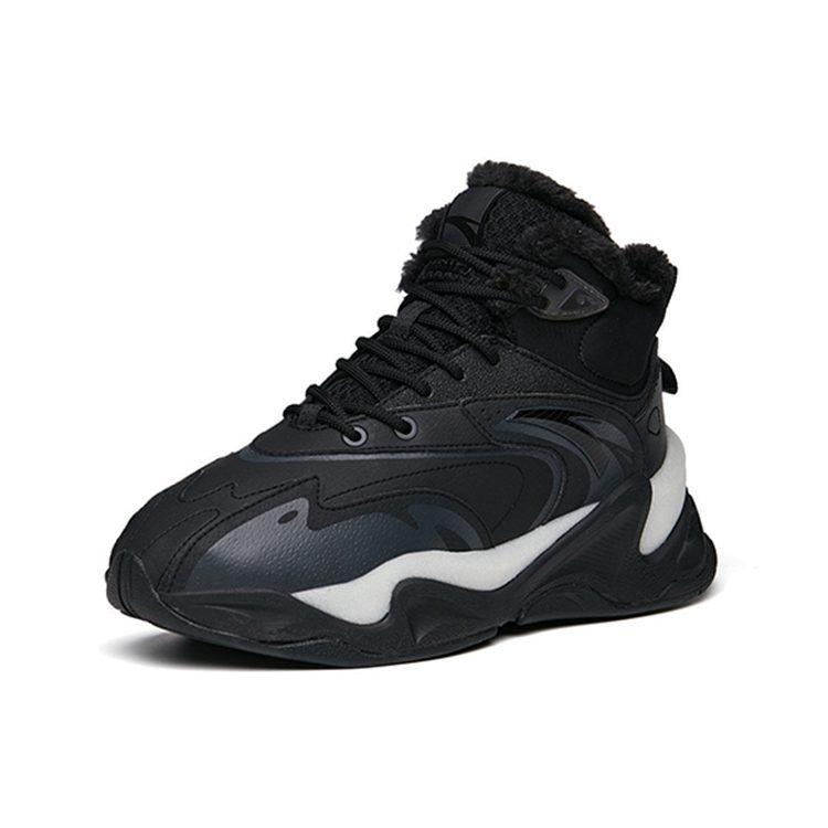 Anta Pulse Life Collection Cushioning, Wear Resistant High Top Casual Shoes Women's Black 122148933R-2