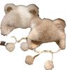 Cute Bear Plush Hat Women'S Winter Imitation Mink Hair Thickened Warm Fashion Ear Hat Cold Riding Lei Feng Hat