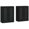VidaXL Wall Cabinets 2 Pcs Black Engineered Wood 3197962