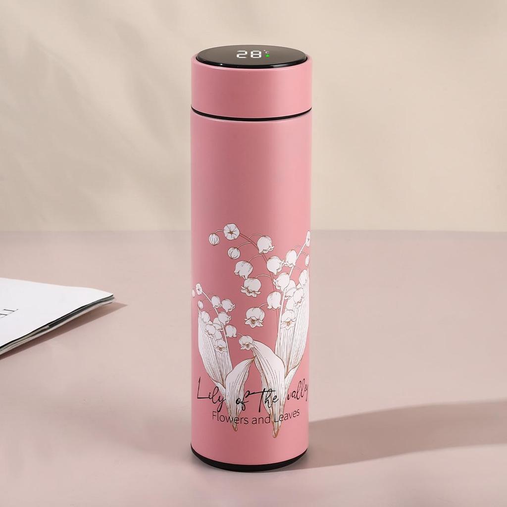 Chinese-Style Smart Insulated Water Cup with Temperature Display, Large Capacity, Customizable Logo, Business Gift